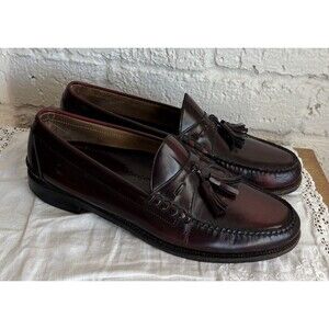 Johnston Murphy Men’s Loafers Sz 11.5 B Burgundy Leather Tassel Shoes